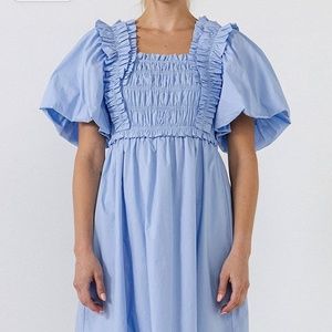 English factory ruffle smocked dress